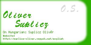oliver suplicz business card