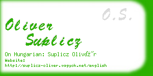 oliver suplicz business card